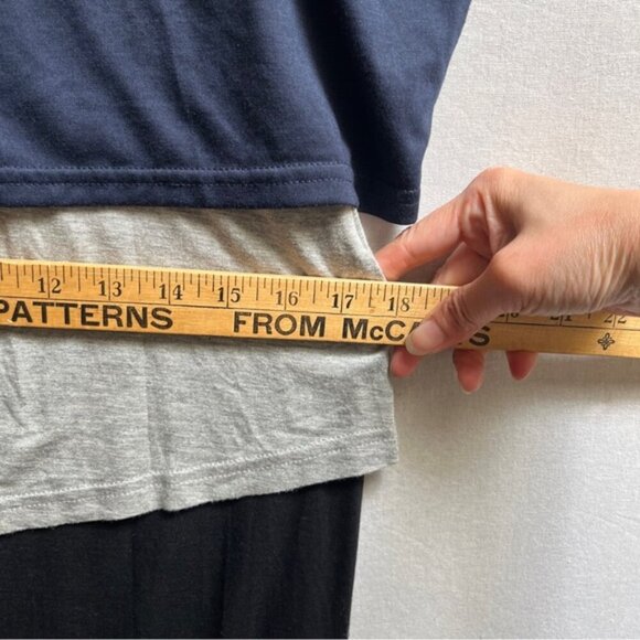 Stacy Chang Anthropologie Askew T shirt jersey layered Maxi Dress Sz XS - Picture 8 of 10